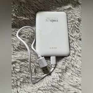 White Portable Power Bank by
